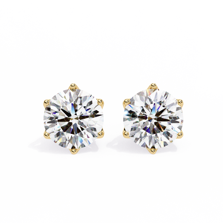 Adorable Daisy Round Diamond Studs