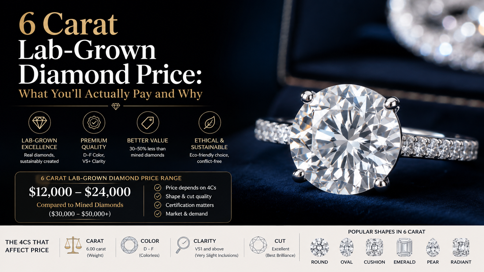 6 Carat Lab-Grown Diamond Price: What You'll Actually Pay and Why