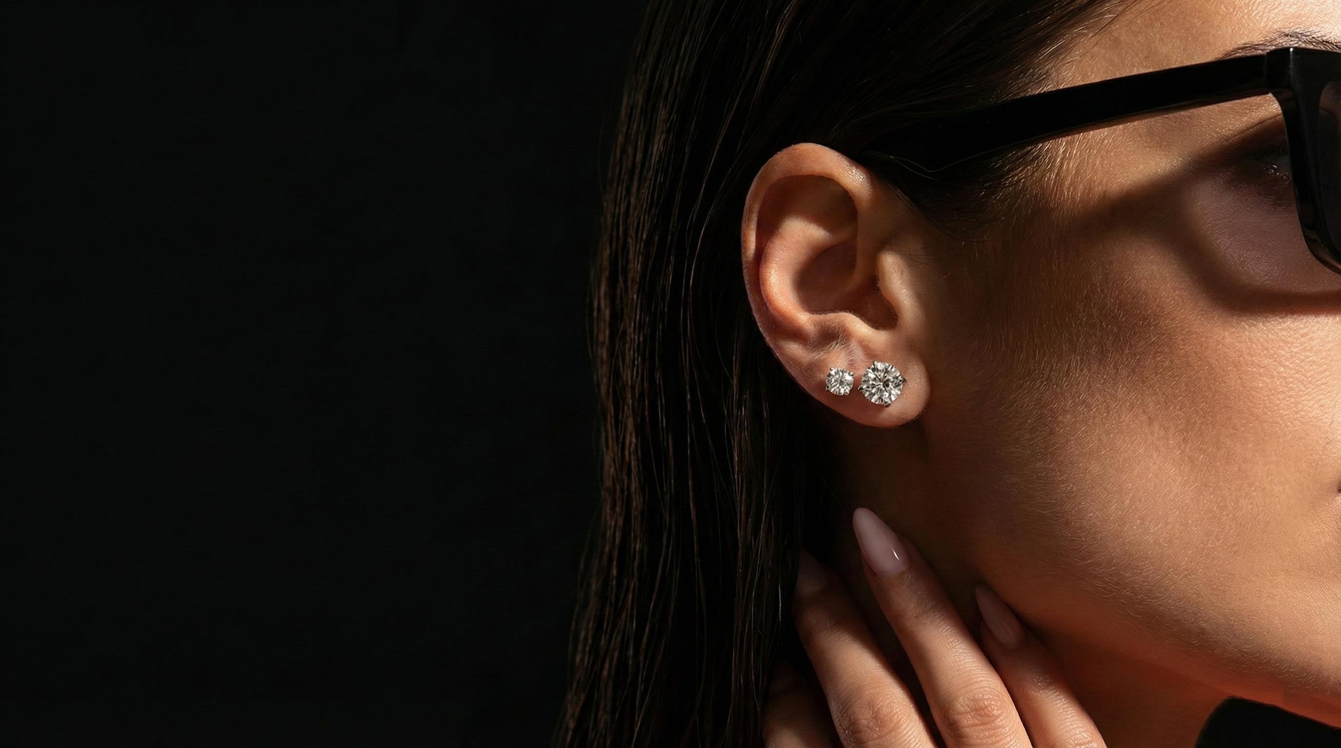 Lab Grown Diamond Studs Earrings