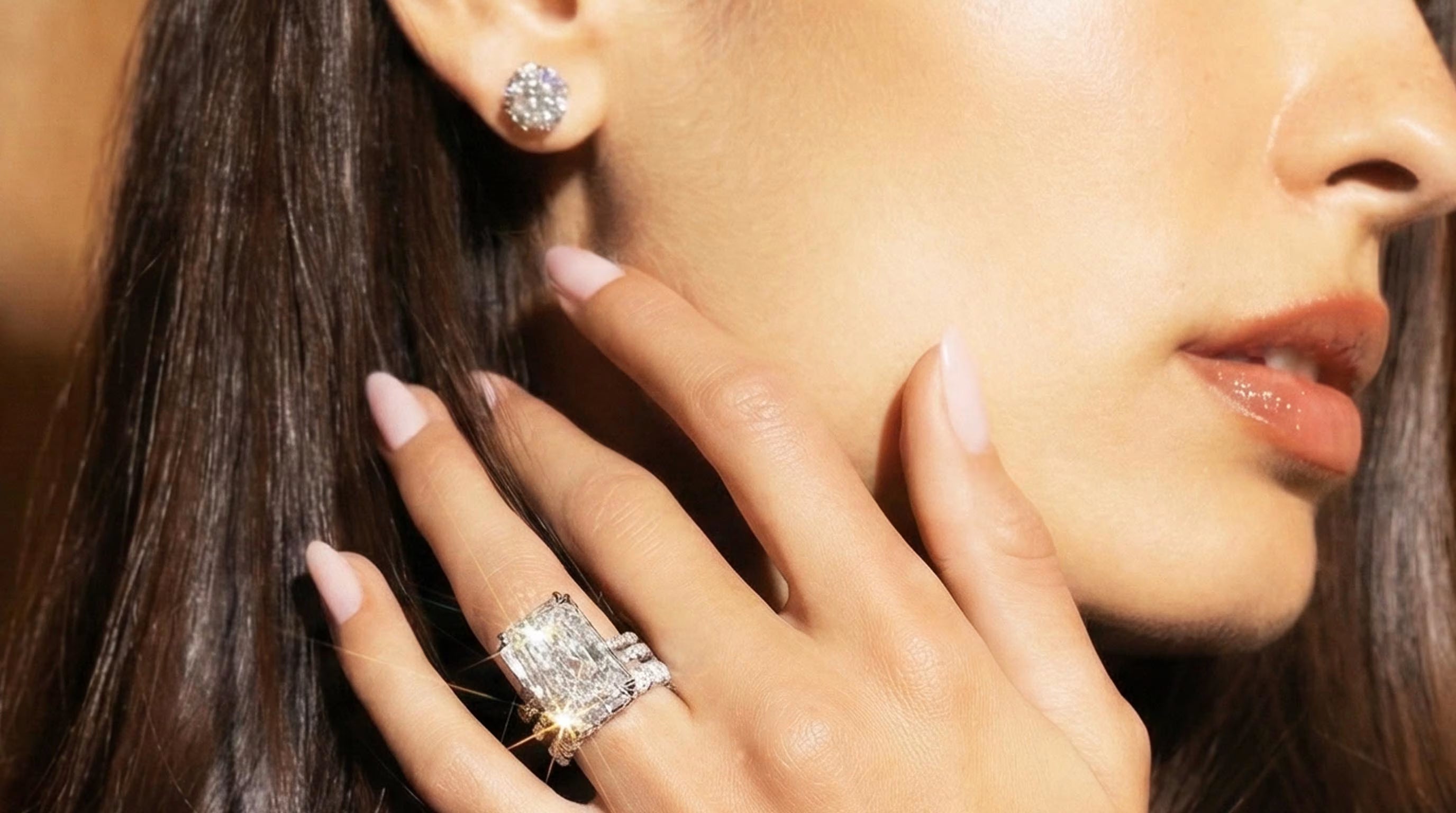 Rose Gold Diamond Earrings