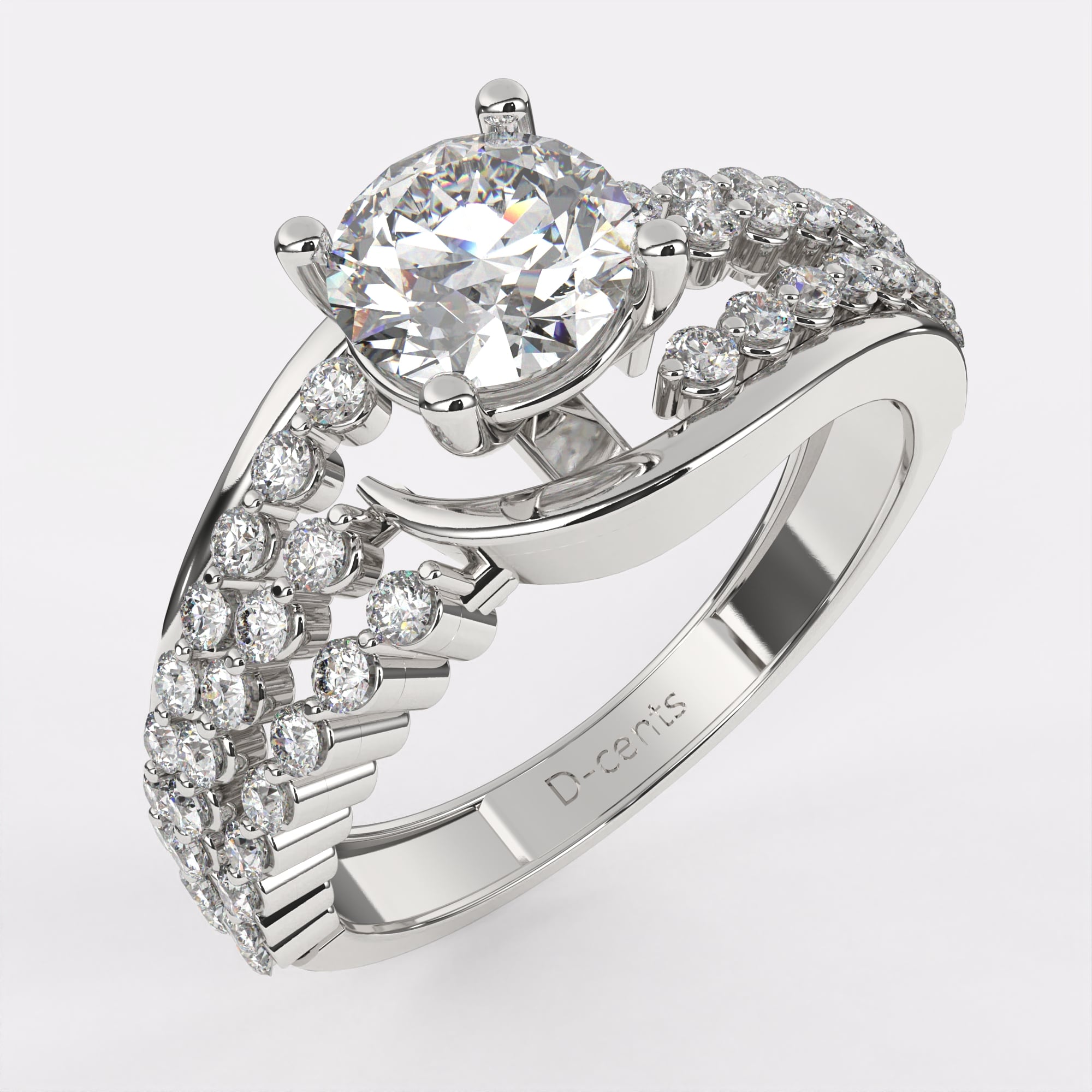 0.50 carat Round With diamond Ring