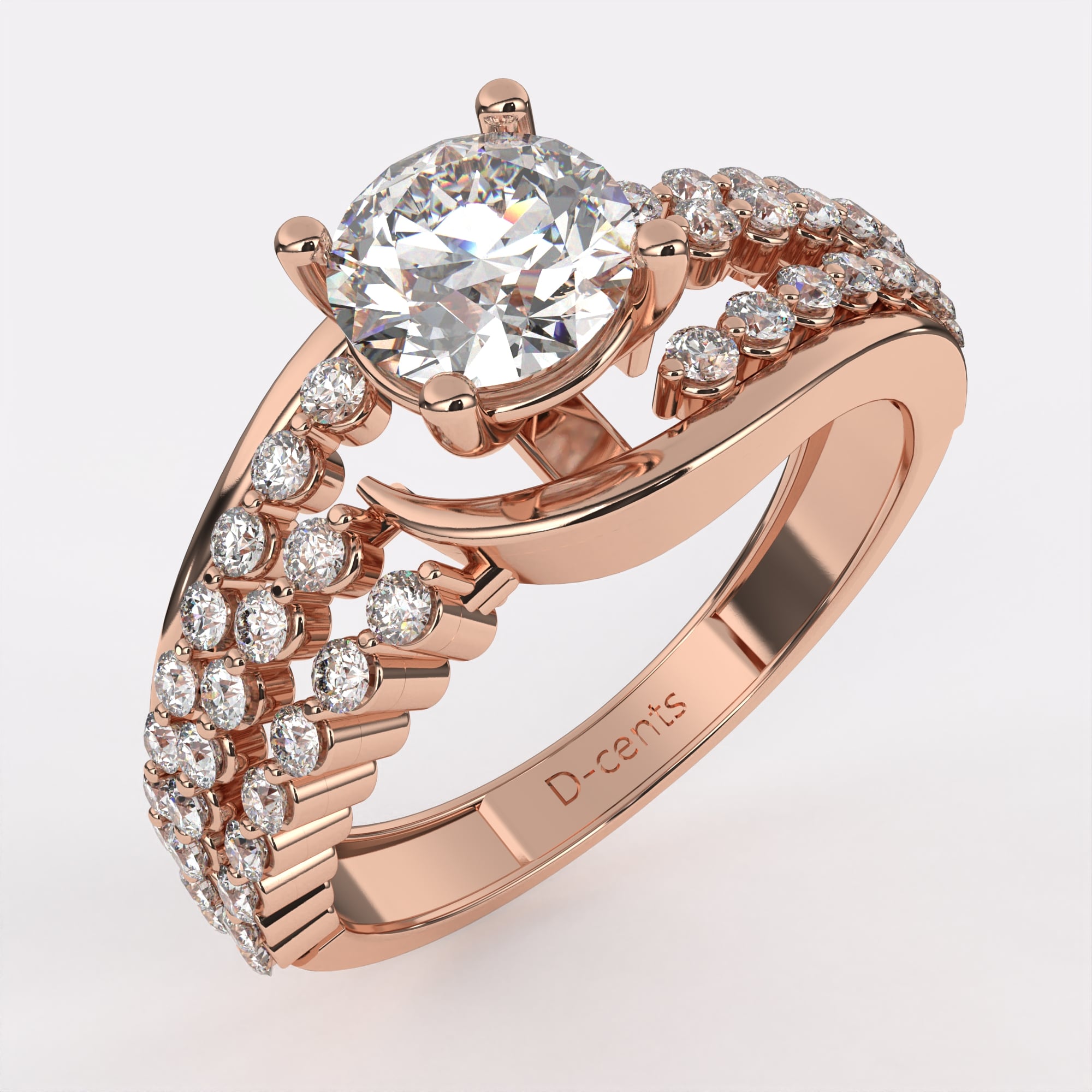 0.50 carat Round With diamond Ring
