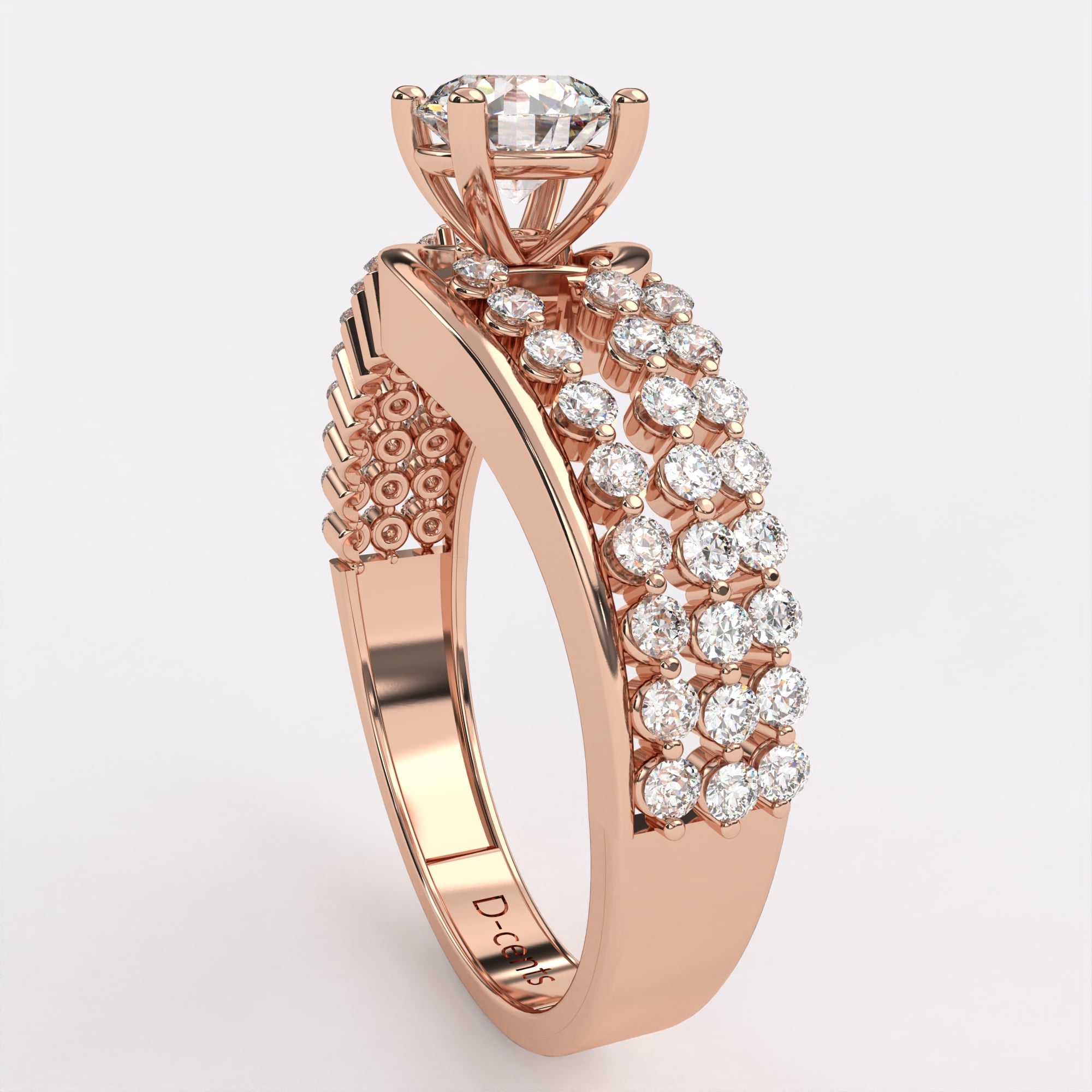 0.50 carat Round With diamond Ring