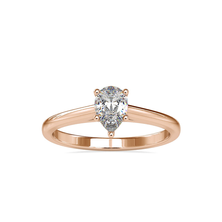 Minimalist Gold Pear Diamond Ring