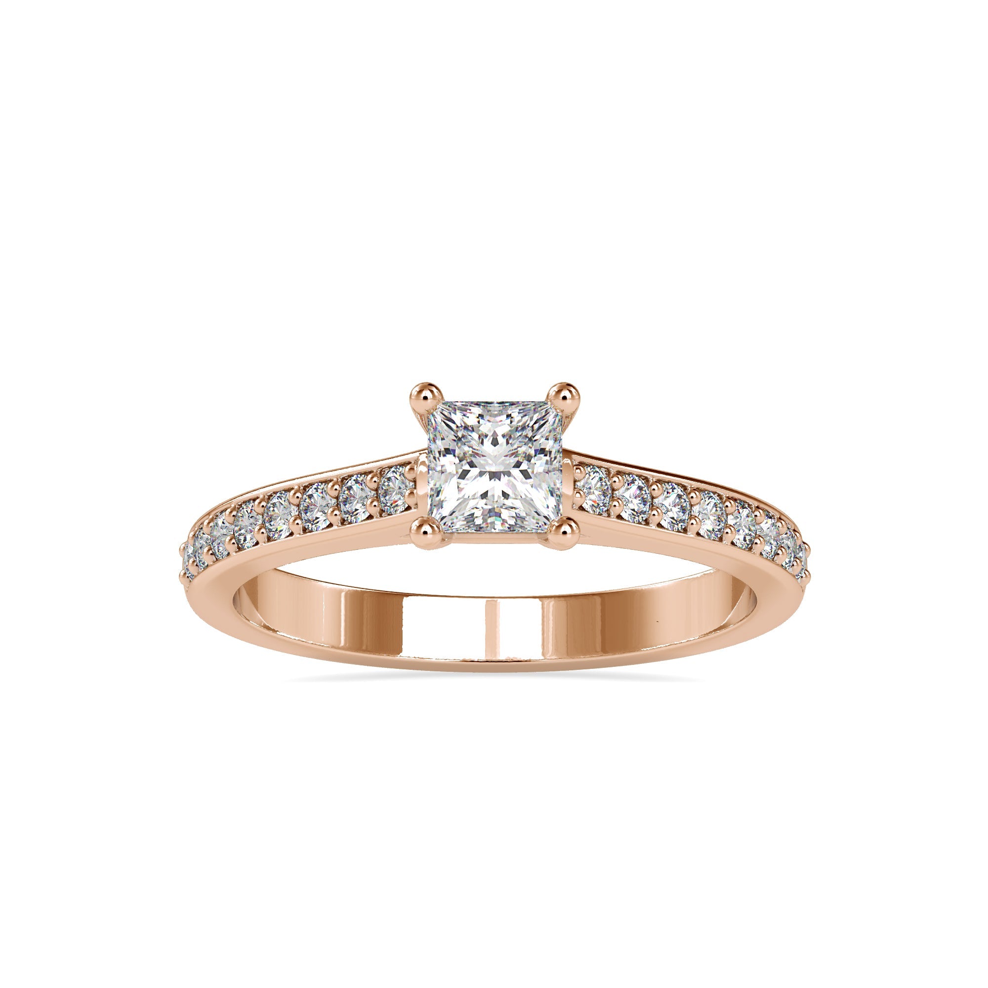 Floating Princess Diamond Ring