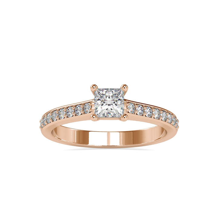 Floating Princess Diamond Ring