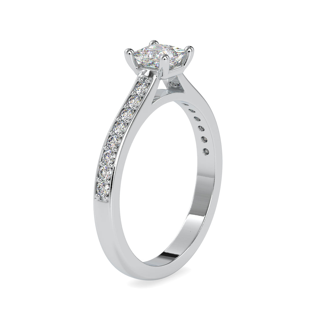 Floating Princess Diamond Ring