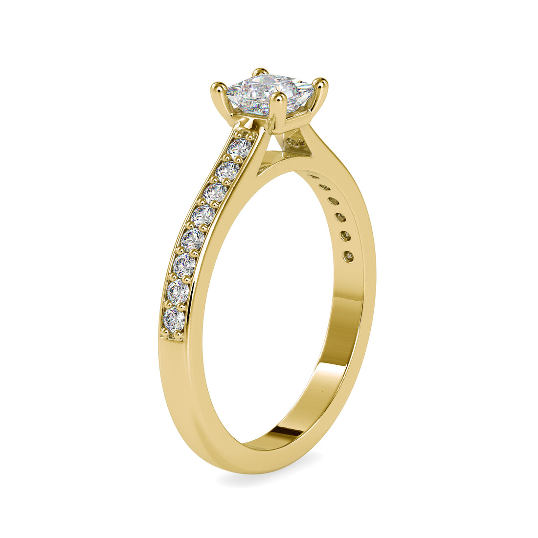 Floating Princess Diamond Ring