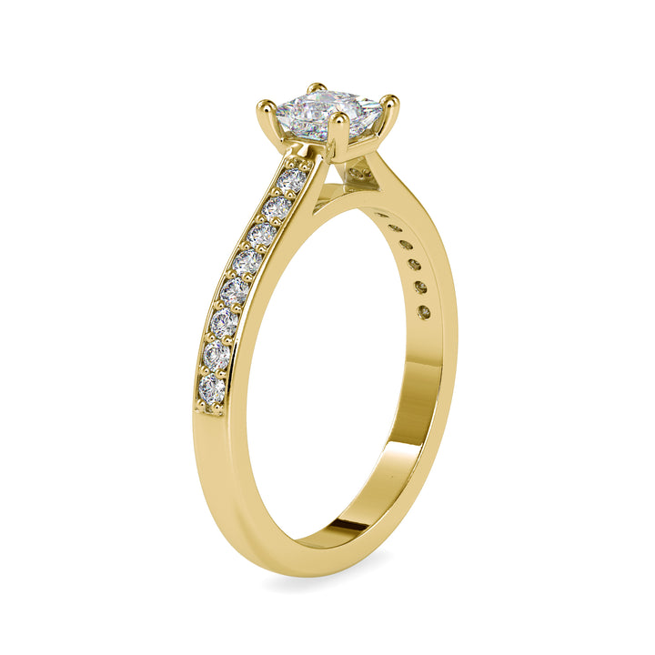 Floating Princess Diamond Ring