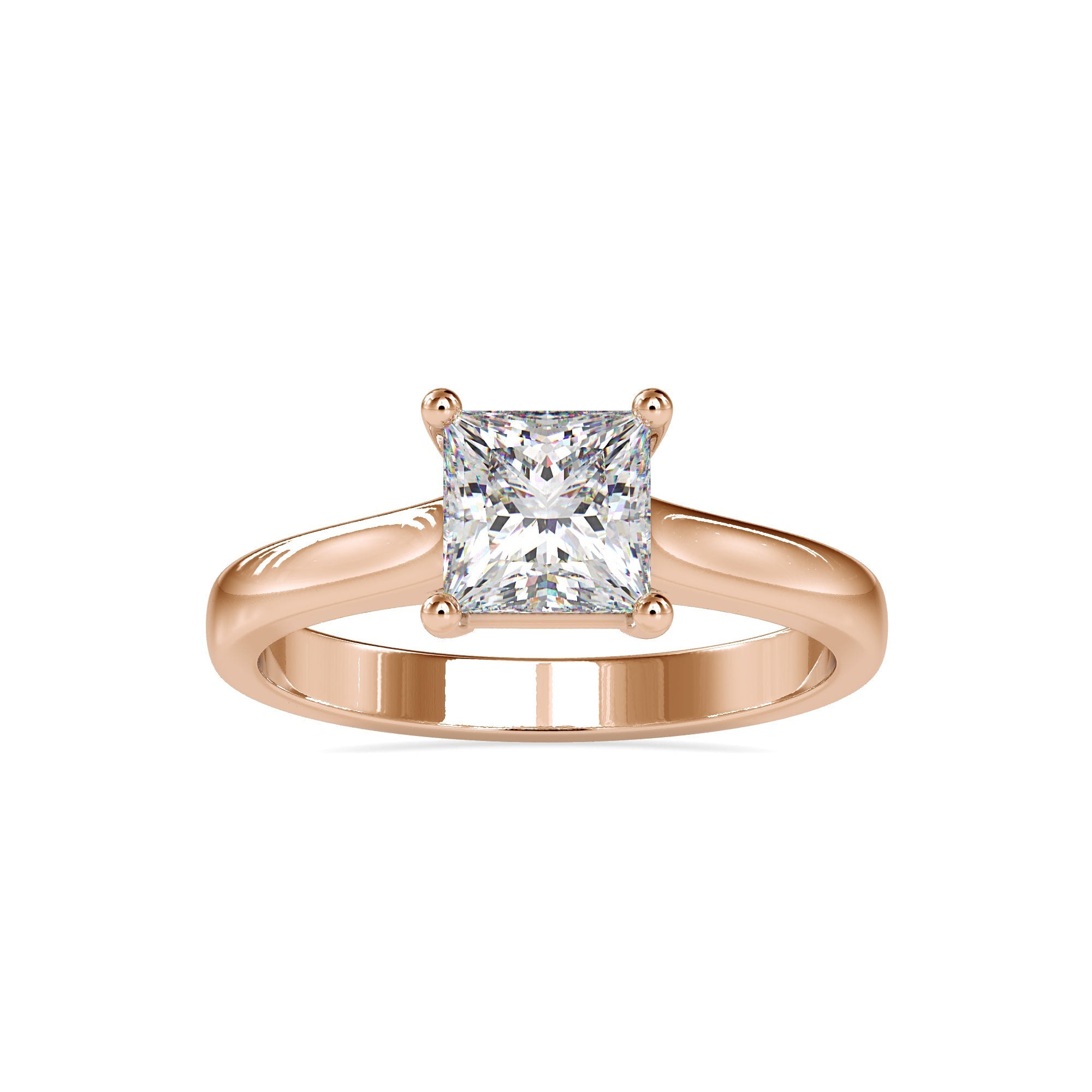 1.35 Carats Solitaire Princess Diamond Ring