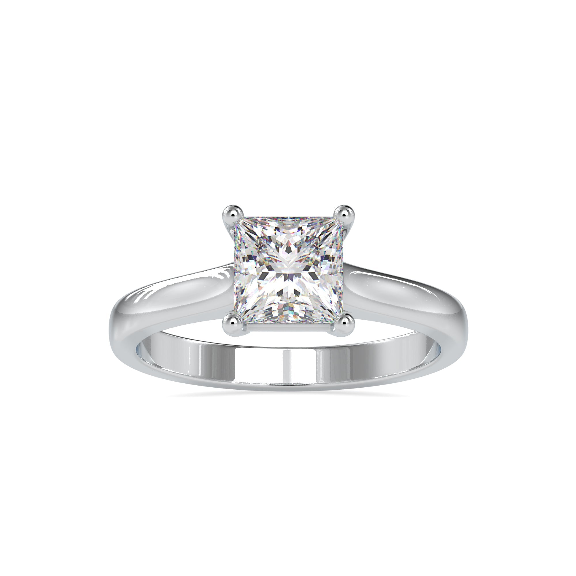 1.35 Carats Solitaire Princess Diamond Ring