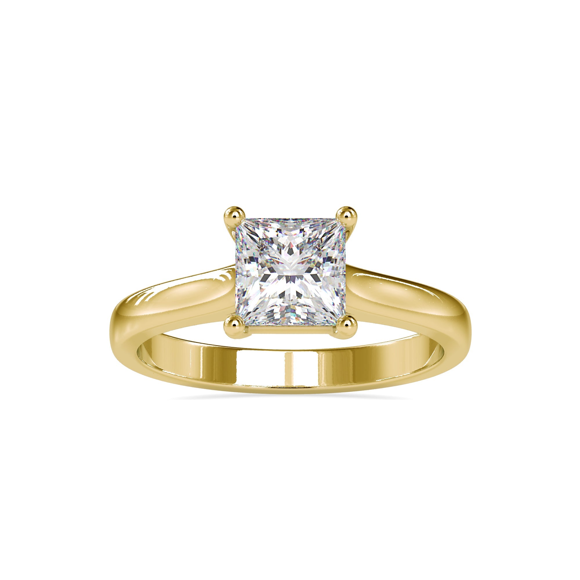 1.35 Carats Solitaire Princess Diamond Ring