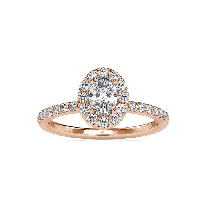 Halo Setting Oval Diamond Ring