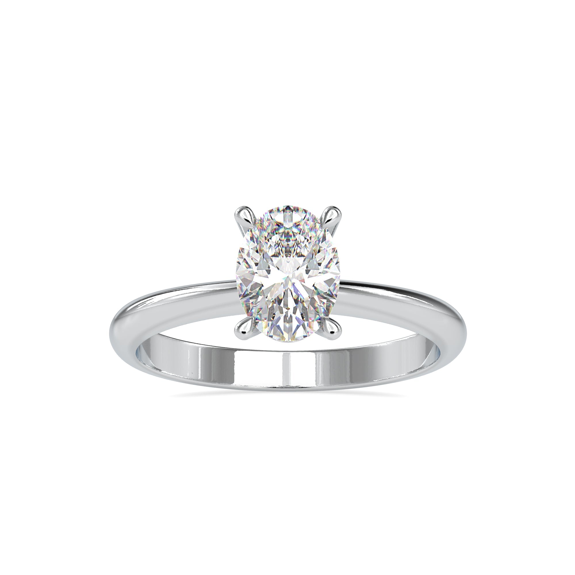 1 Carat Oval Lab Grown Diamond Ring