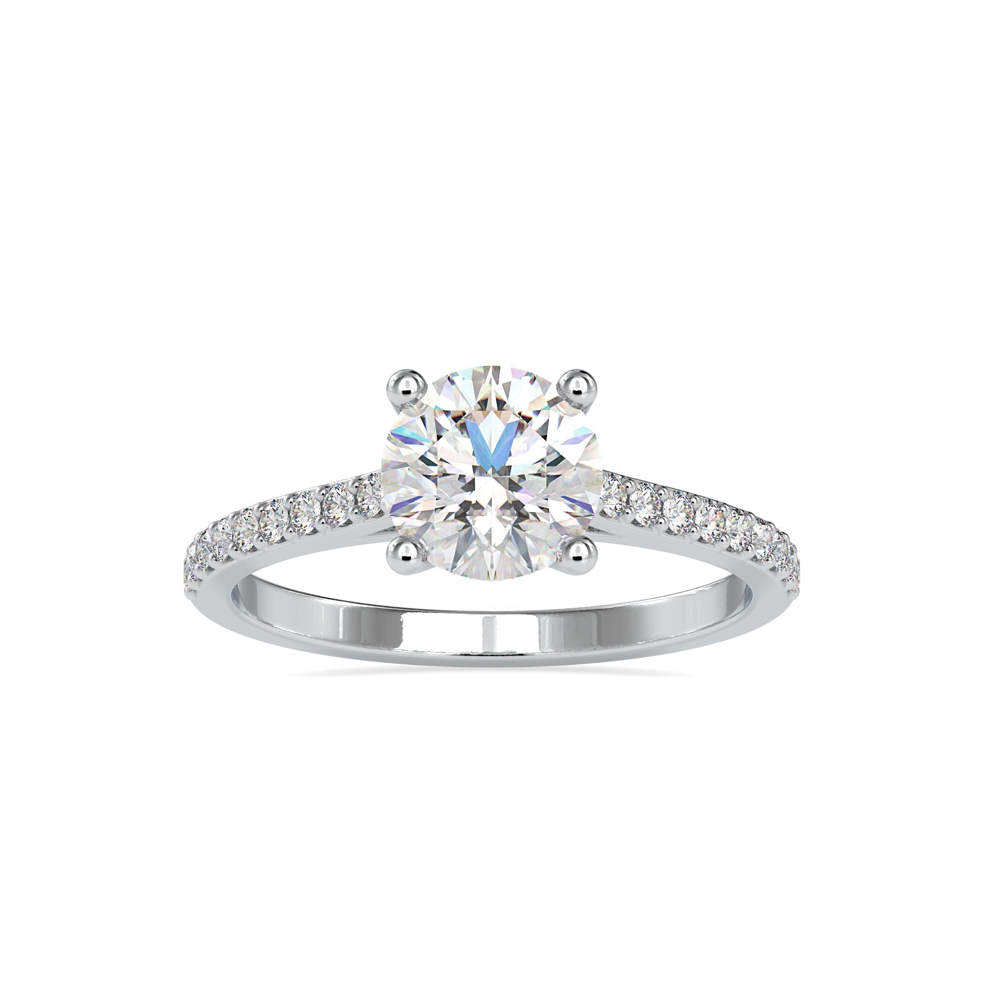 1.40 Carats Diamond With Studded Ring