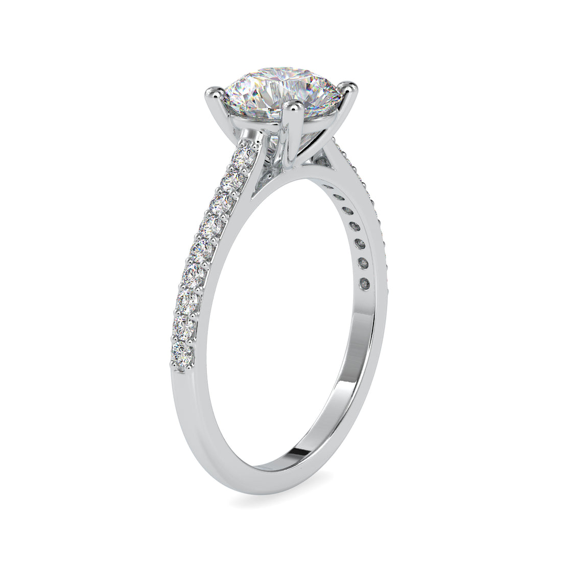 1.40 Carats Diamond With Studded Band
