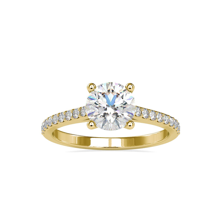 1.40 Carats Diamond With Studded Band