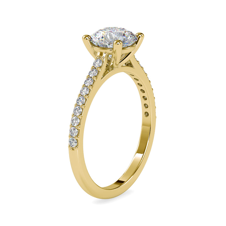 1.40 Carats Diamond With Studded Band