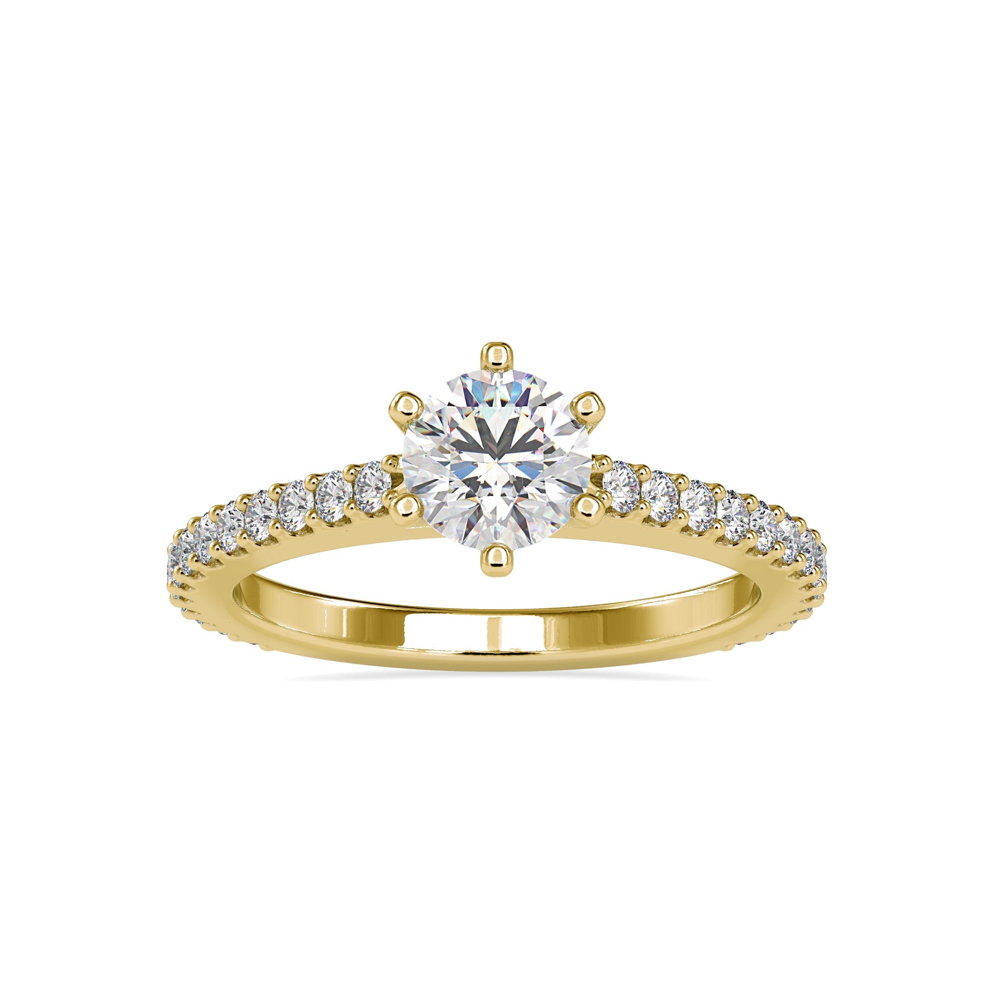 0.80 Carat Round Lab Grown Diamond Ring