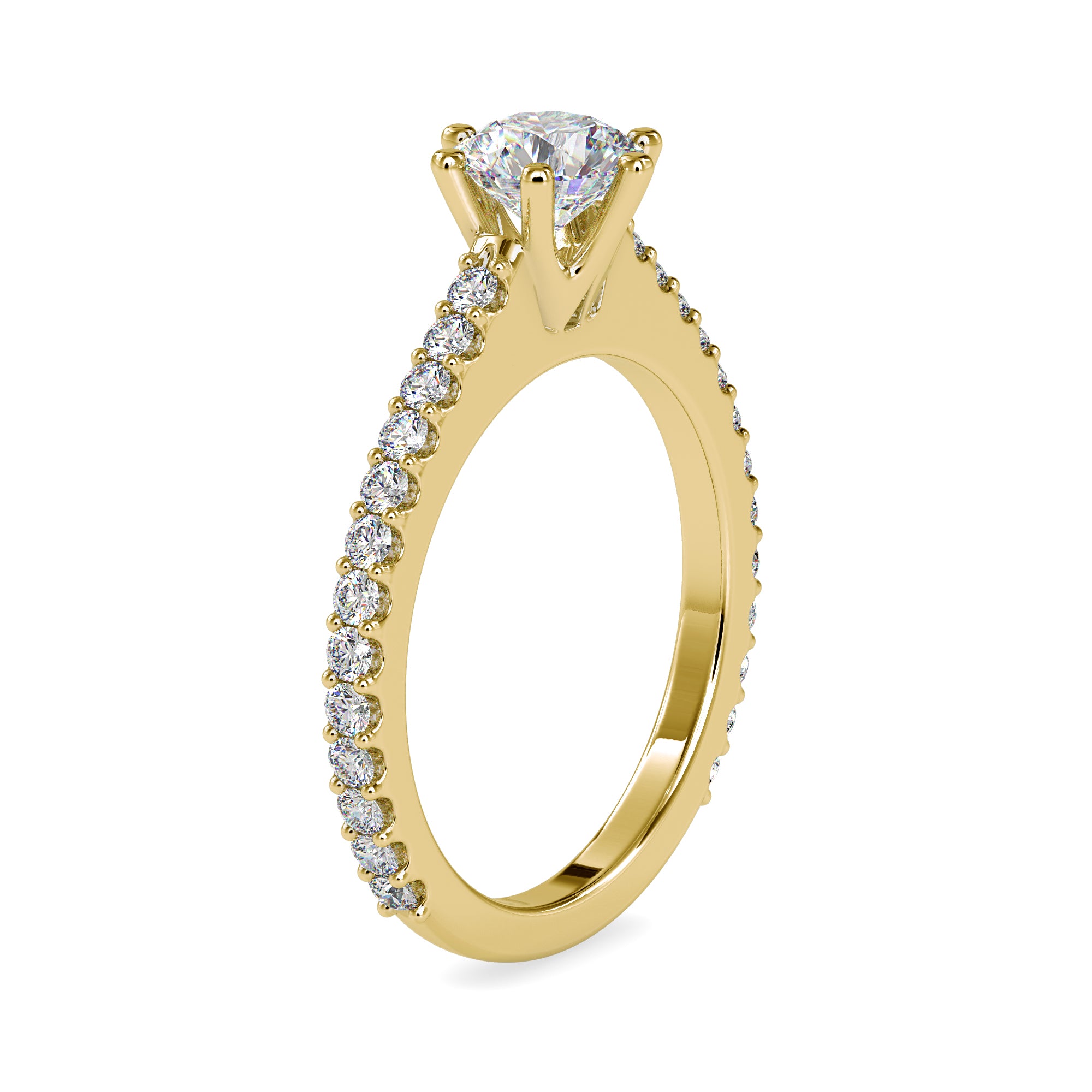 0.80 Carat Round Lab Grown Diamond Ring