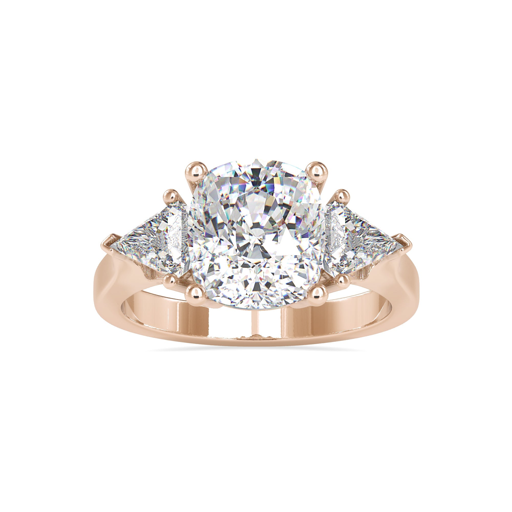 Elegant Cushion Cut Diamond Ring with Accents