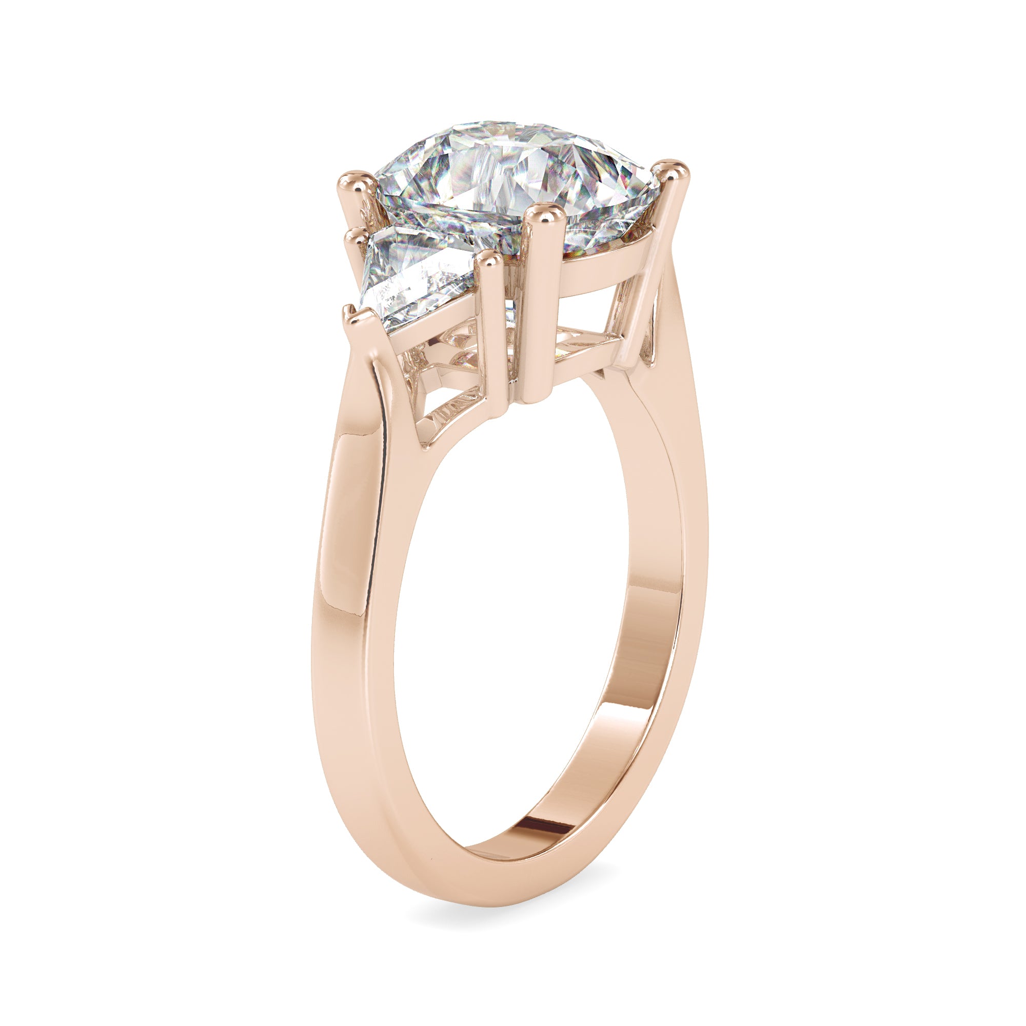 Elegant Cushion Cut Diamond Ring with Accents