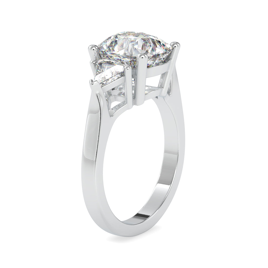 Elegant Cushion Cut Diamond Ring with Accents
