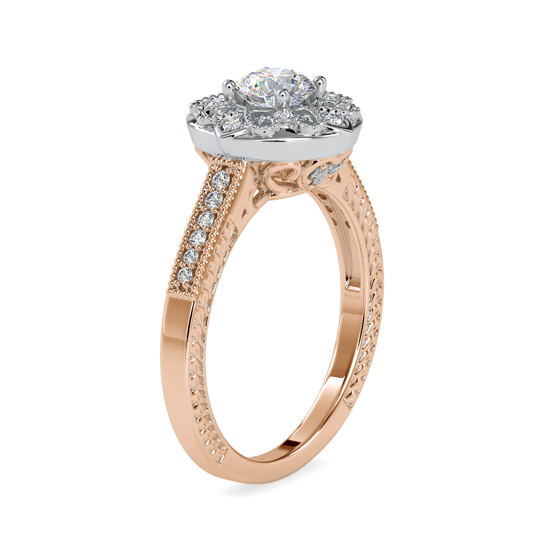 Unique Cluster Round Diamond Ring