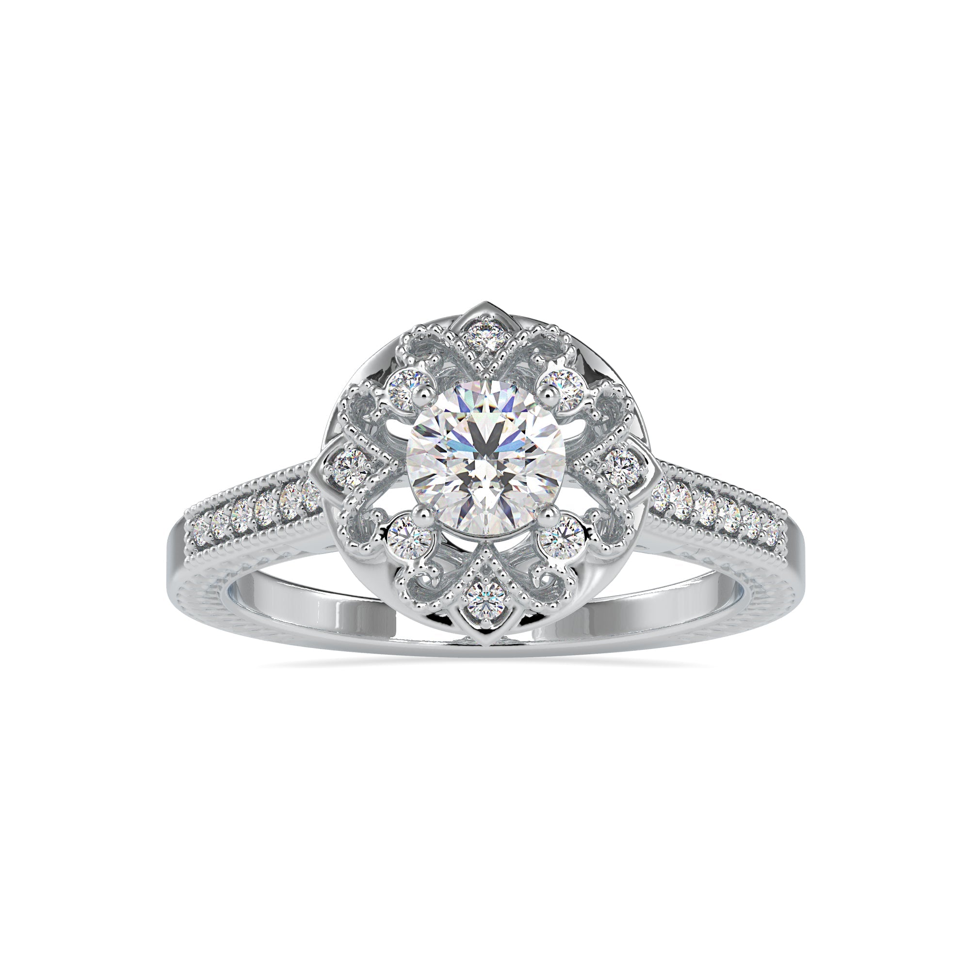 Unique Cluster Round Diamond Ring