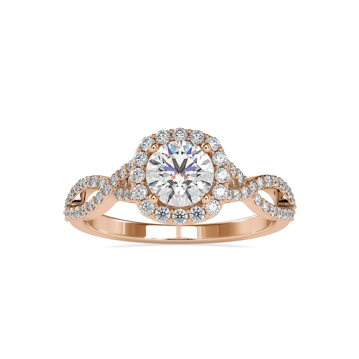 Entwine Sparkling Round Diamond Ring