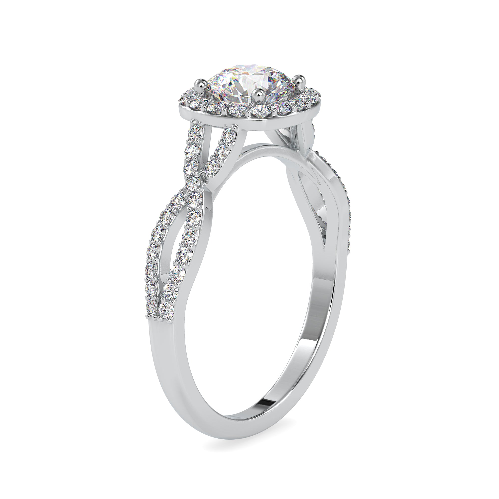Entwine Sparkling Round Diamond Ring