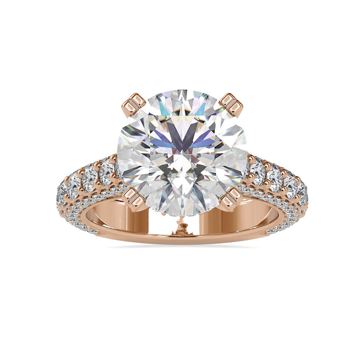 Radiant Blossoming Round Diamond Ring