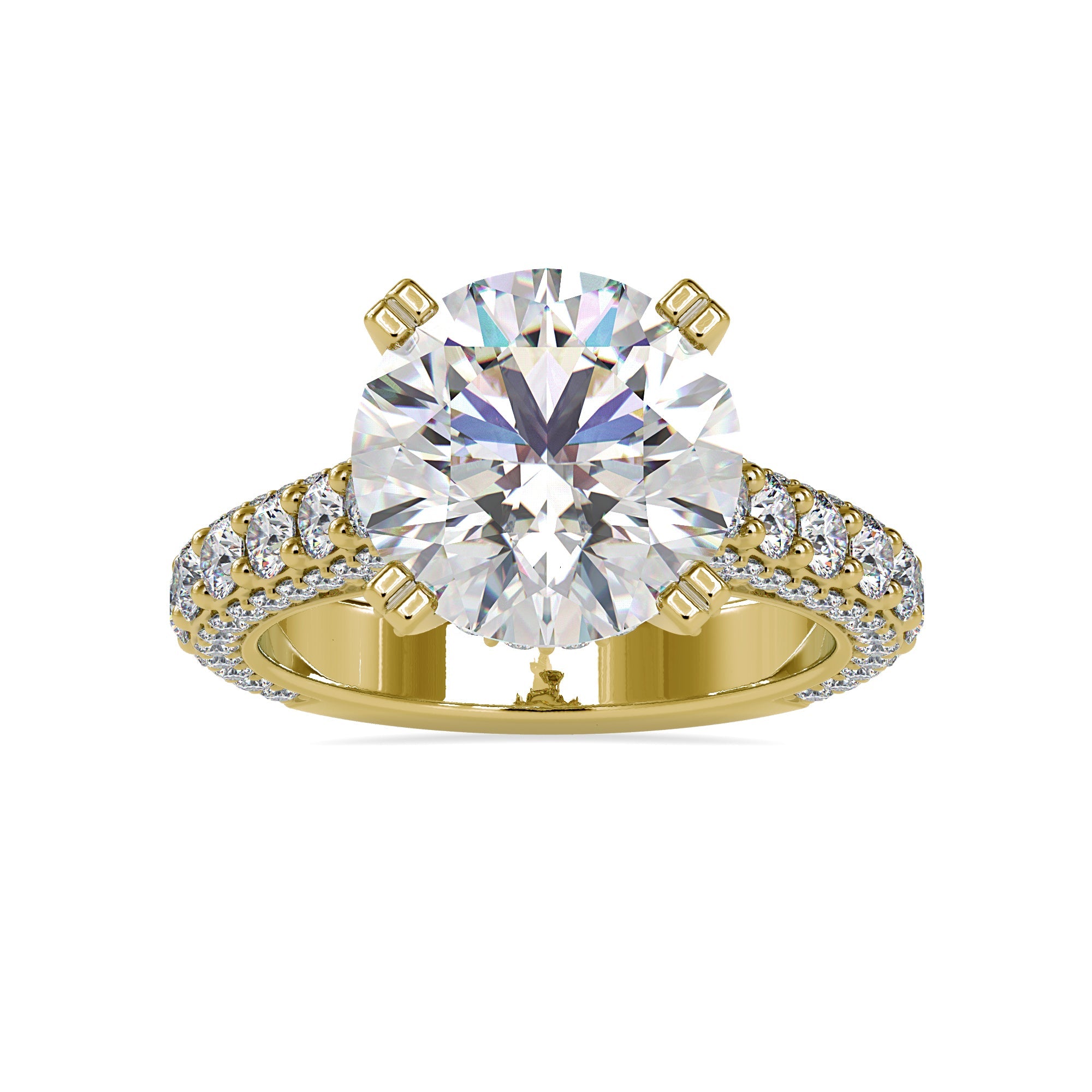 Radiant Blossoming Round Diamond Ring