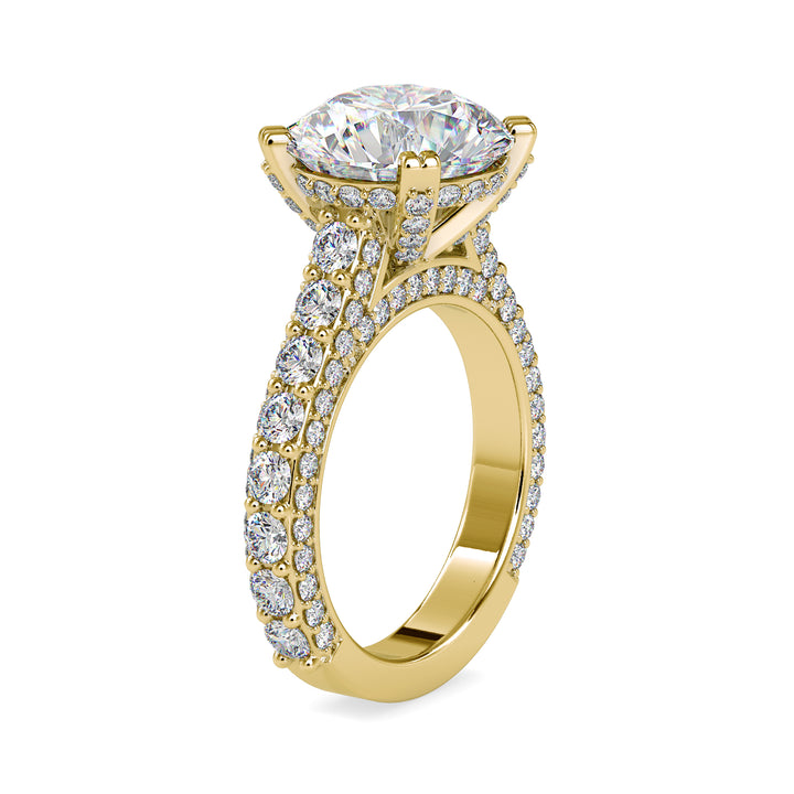 Radiant Blossoming Round Diamond Ring
