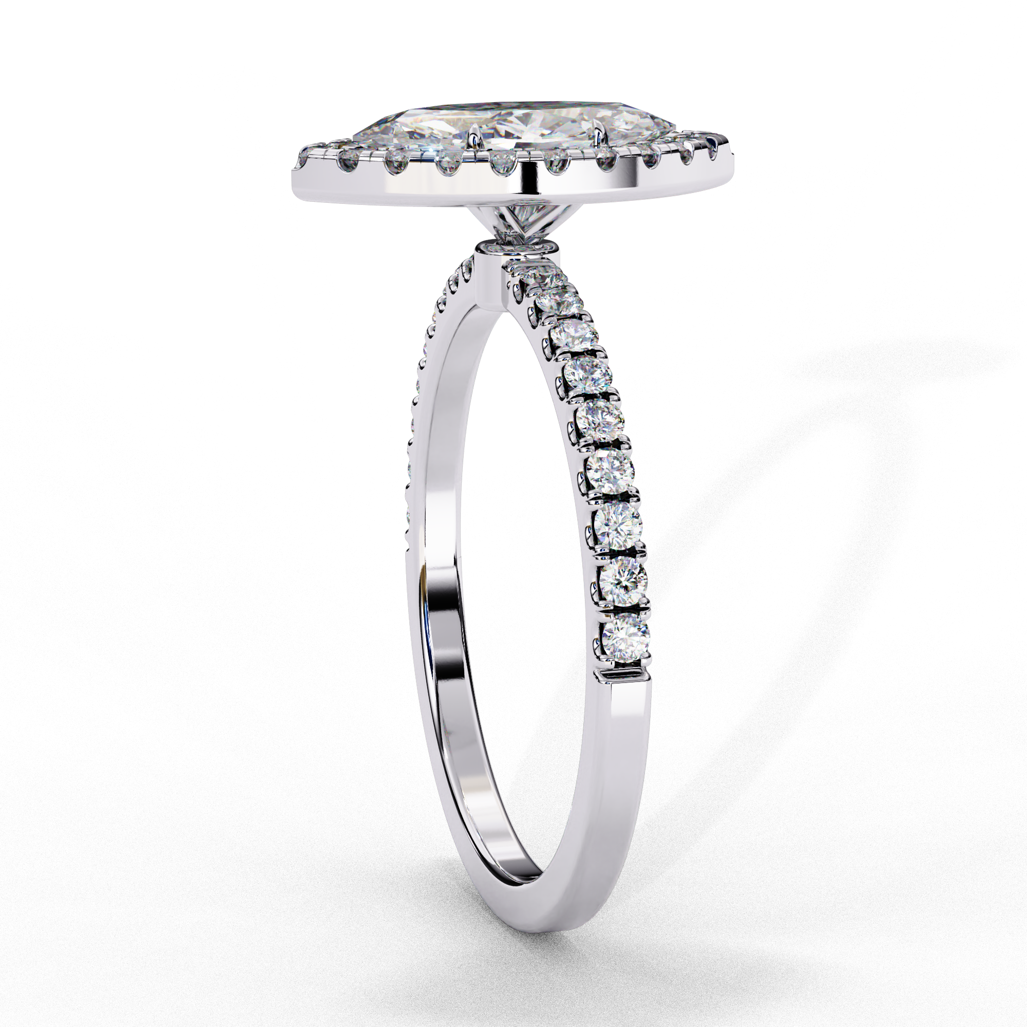 Majestic Marquise with Halo Ring