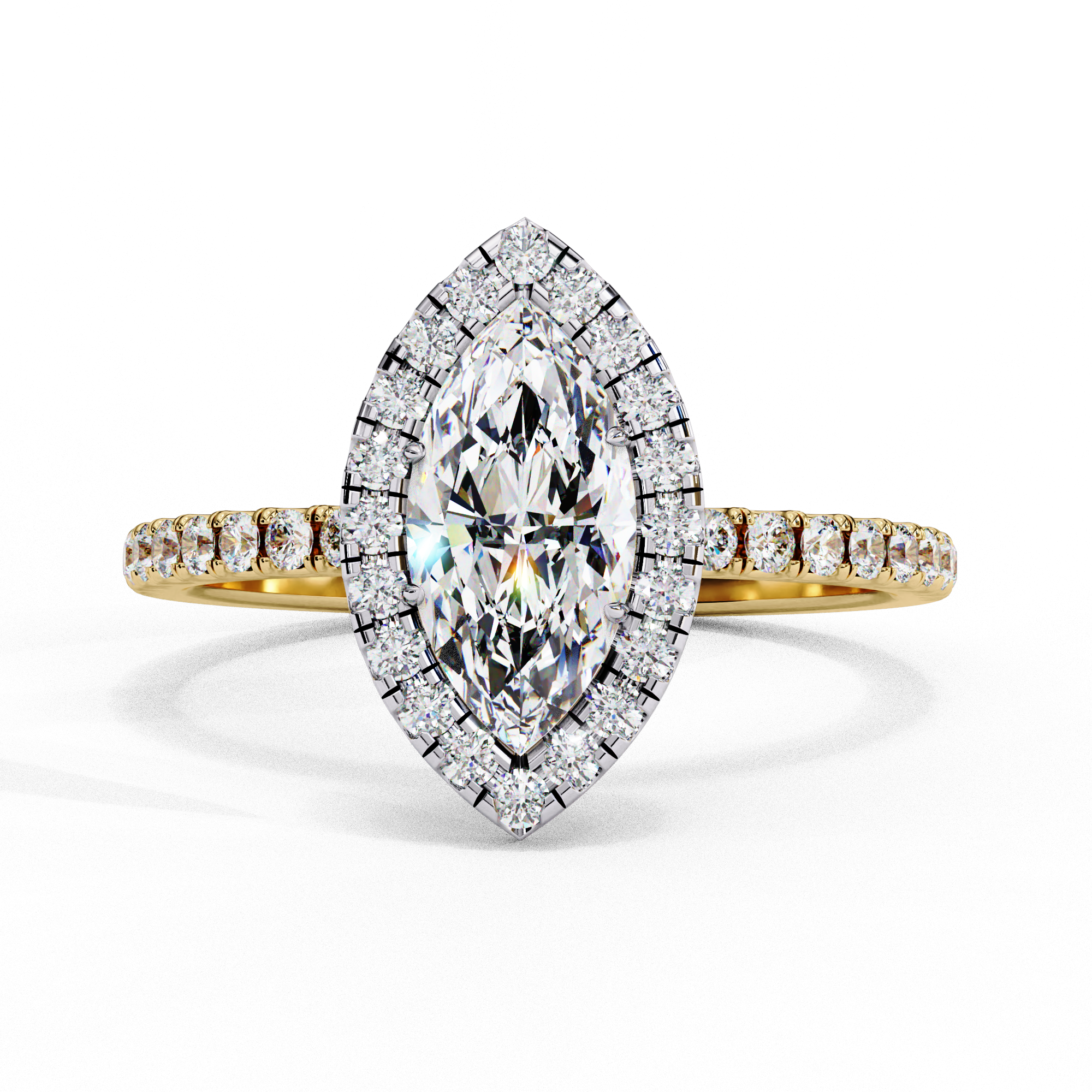 Majestic Marquise with Halo Ring