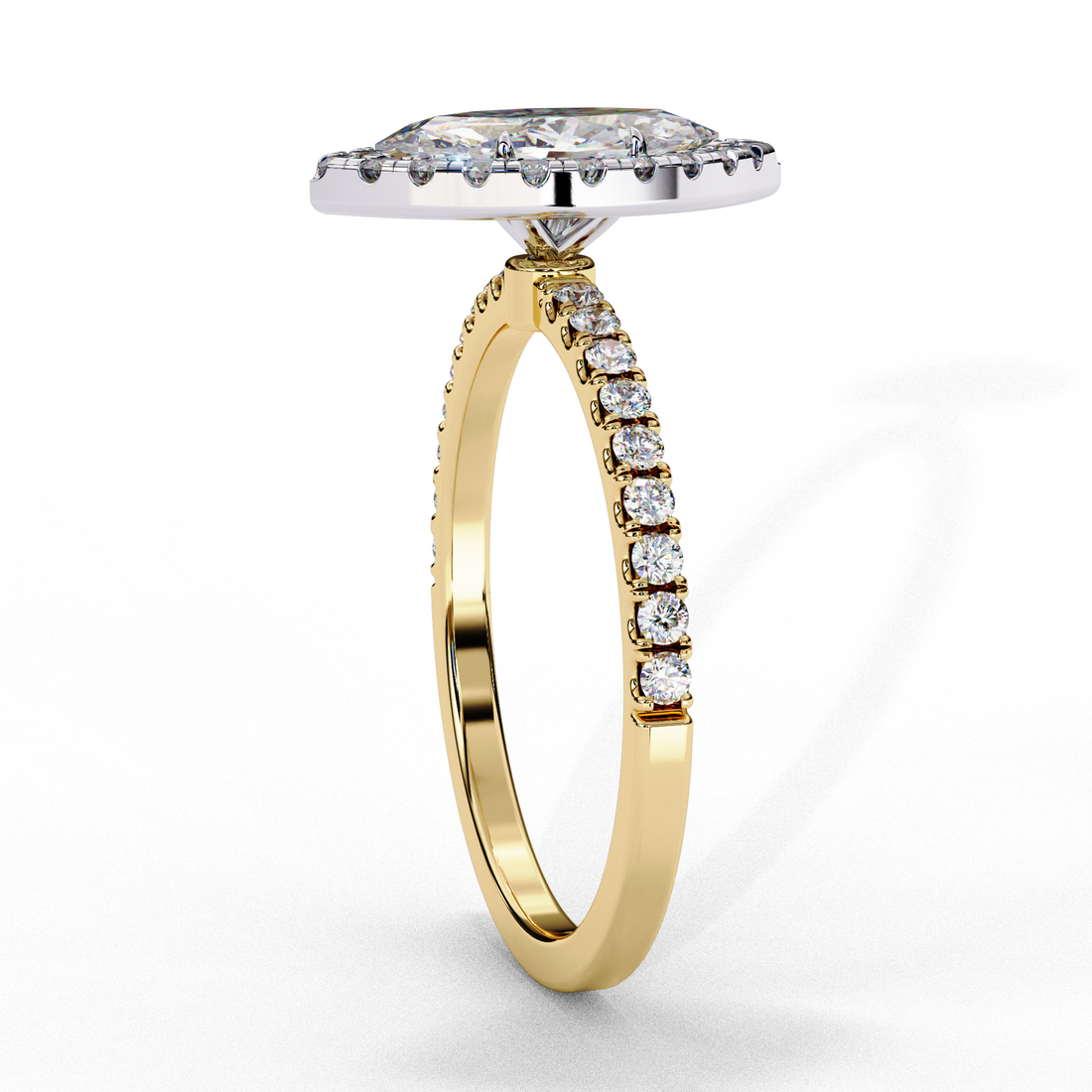 Majestic Marquise with Halo Ring