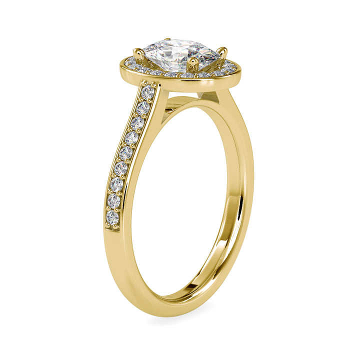 Vintage-Inspired Halo Diamond Ring