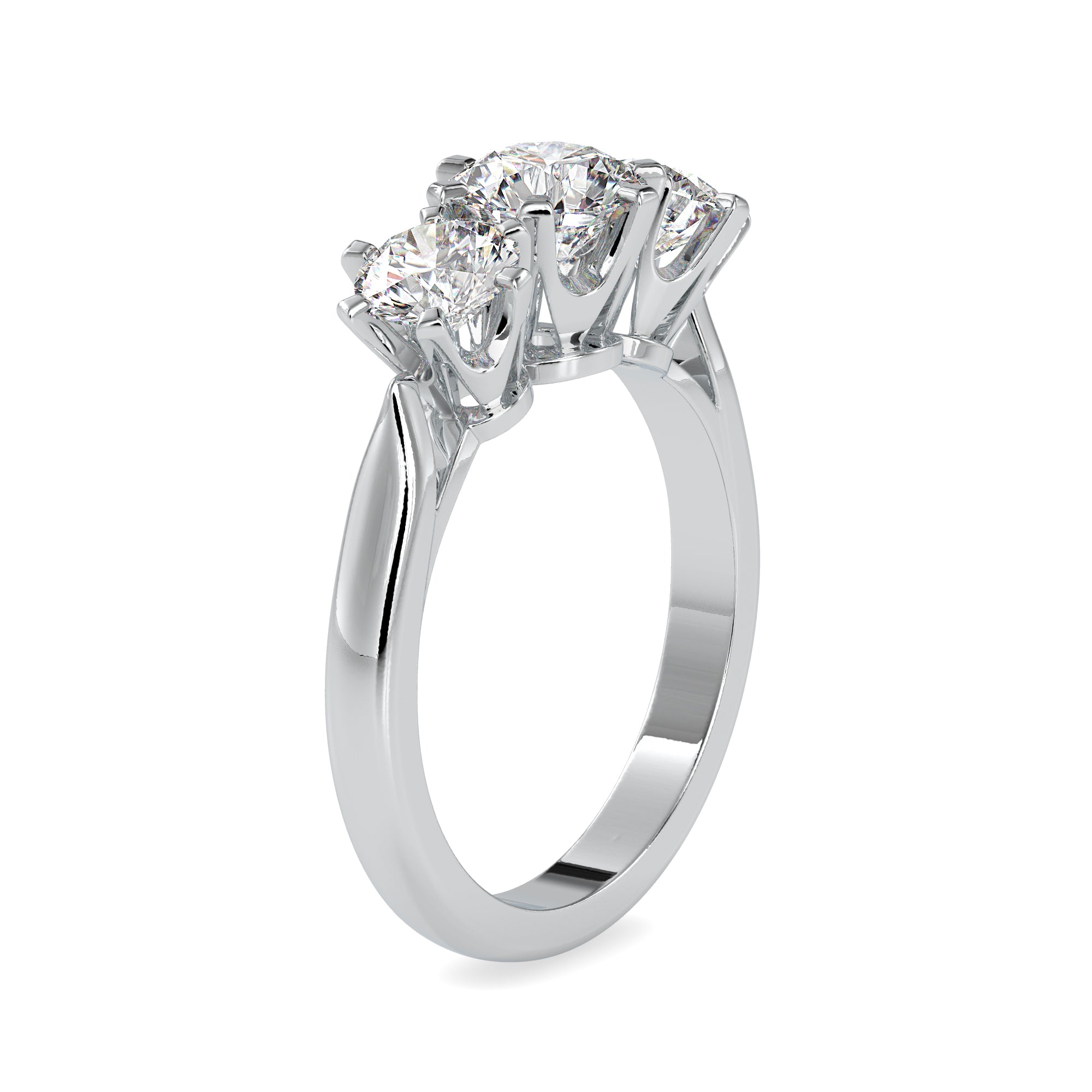Classic Round Brilliant Trio Diamond Ring