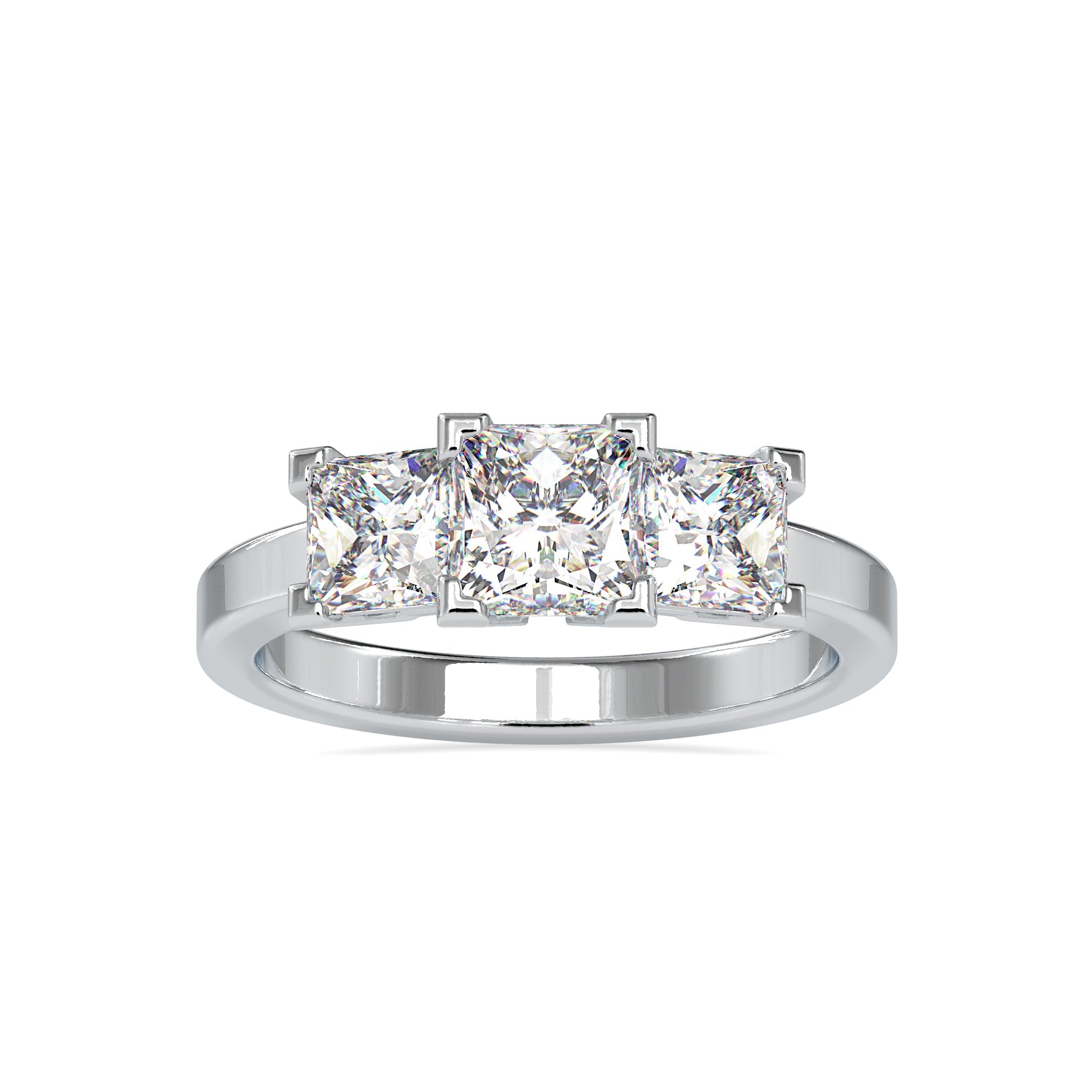 Trio Princess Cut Diamond Ring