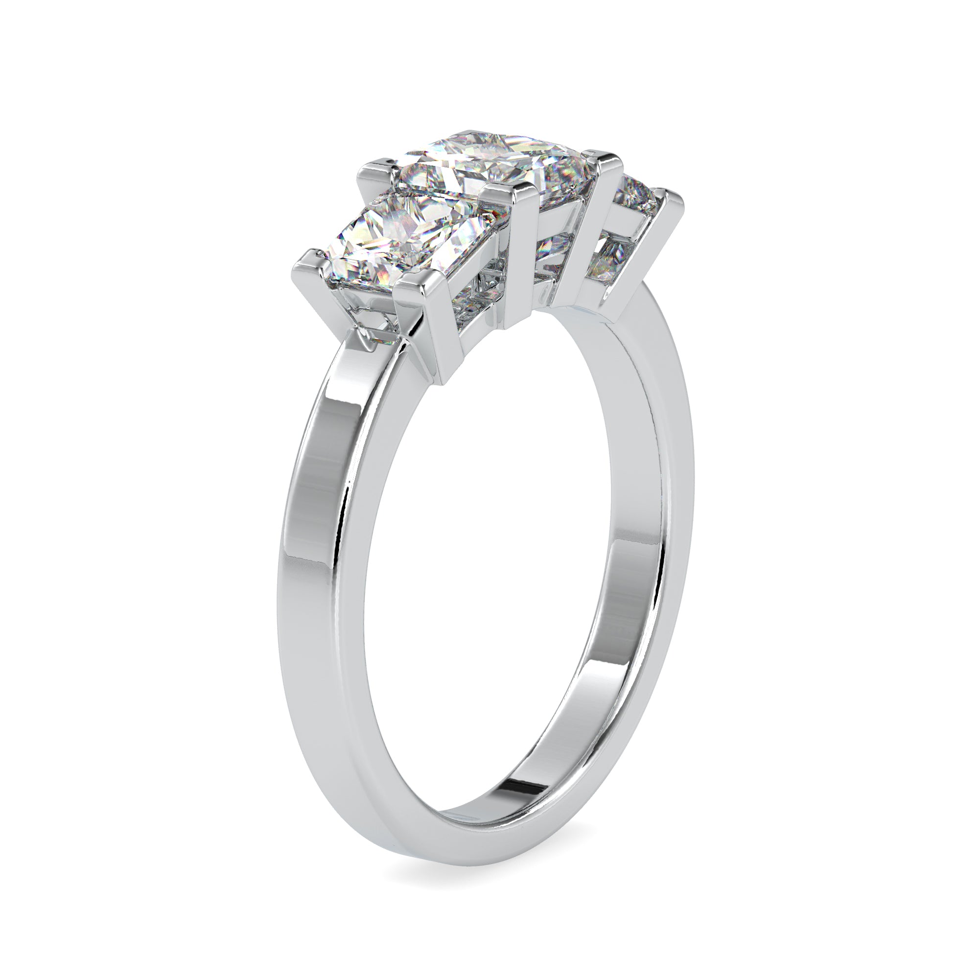 Trio Princess Cut Diamond Ring