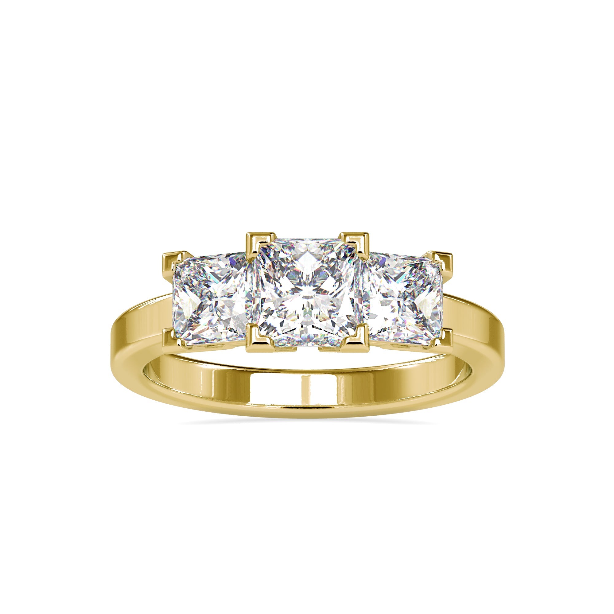 Trio Princess Cut Diamond Ring