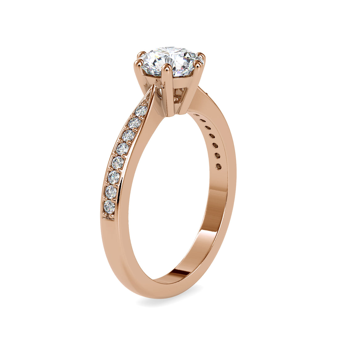 Simple Elegant Round Solitaire Diamond