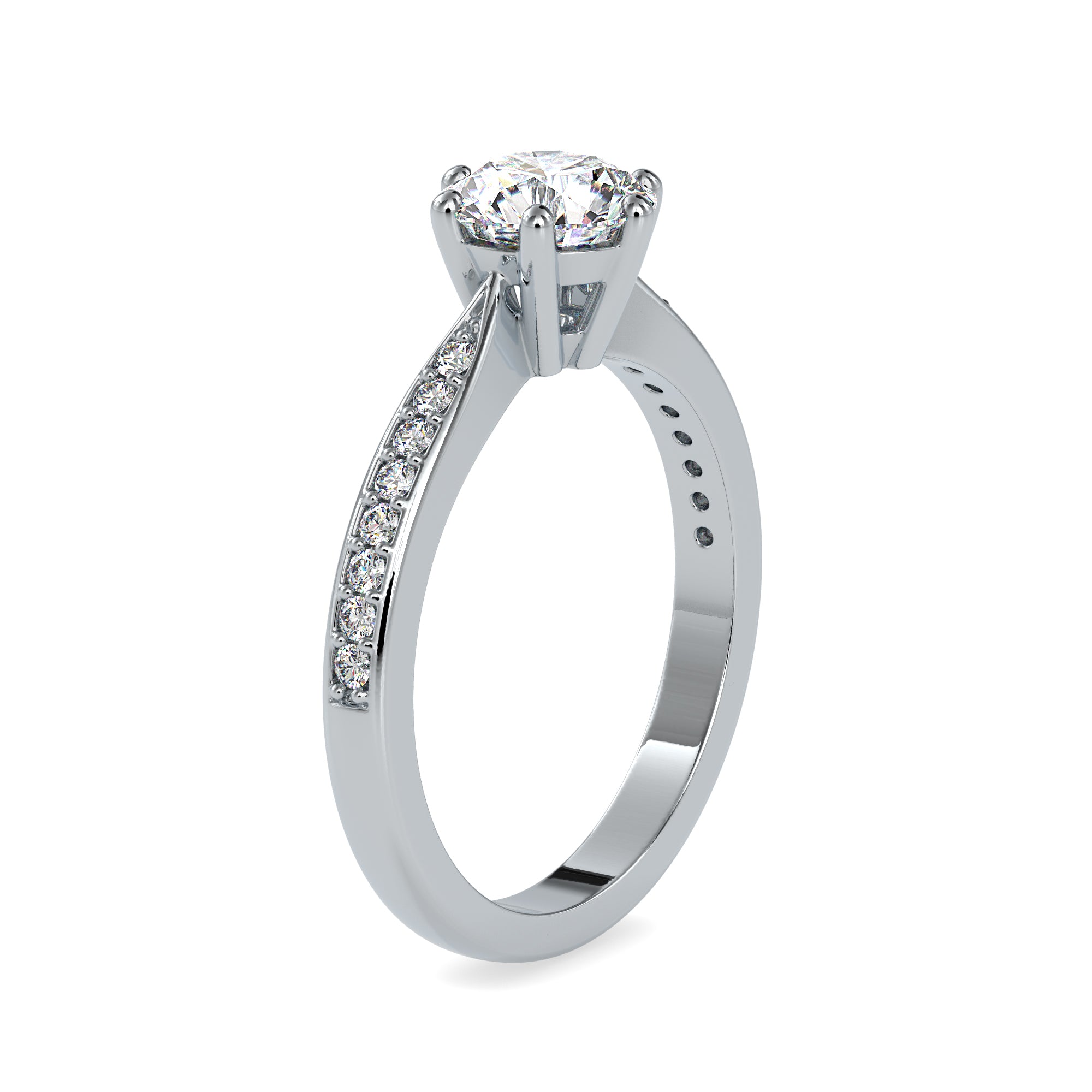 Simple Elegant Round Solitaire Diamond