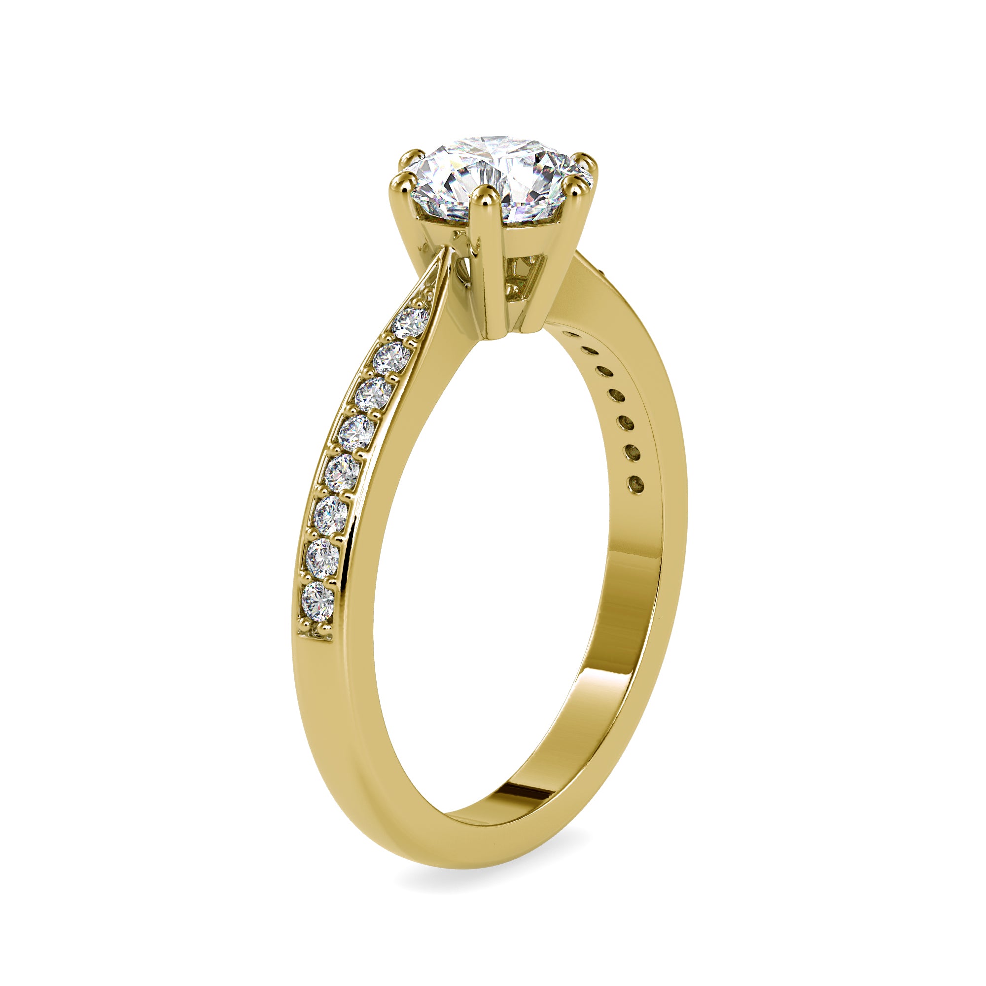 Simple Elegant Round Solitaire Diamond