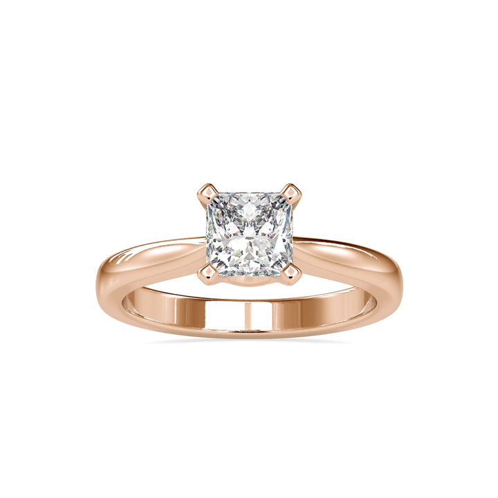 Elegant Gold Princess Cut Diamond Ring