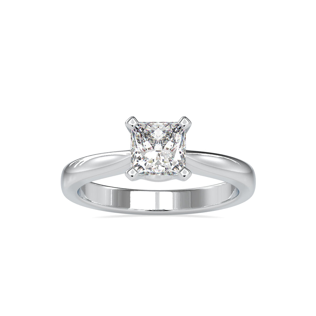 Elegant Gold Princess Cut Diamond Ring