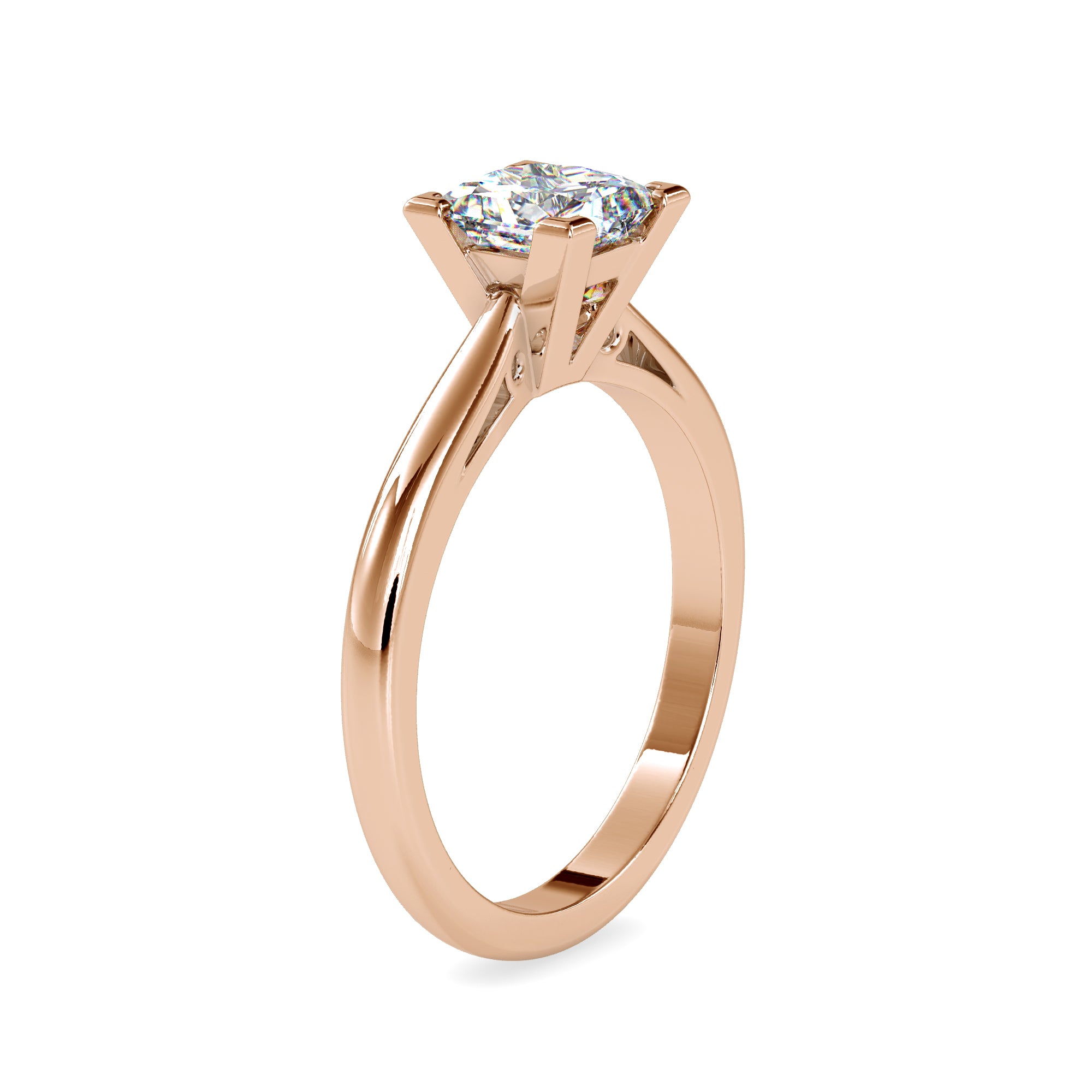 1.25 carats Princess Solitaire Diamond Ring