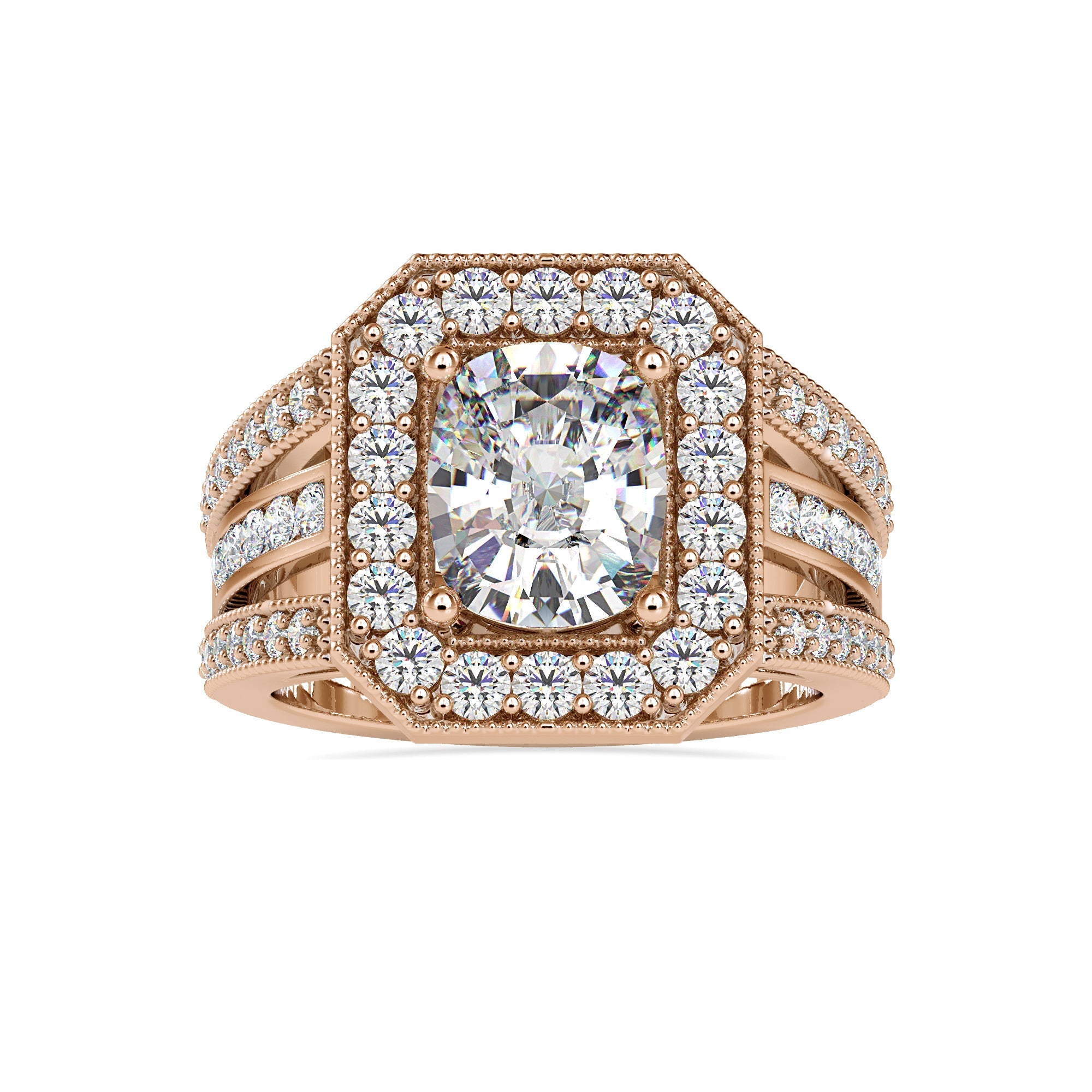 Timeless Halo Cushion Diamond Ring