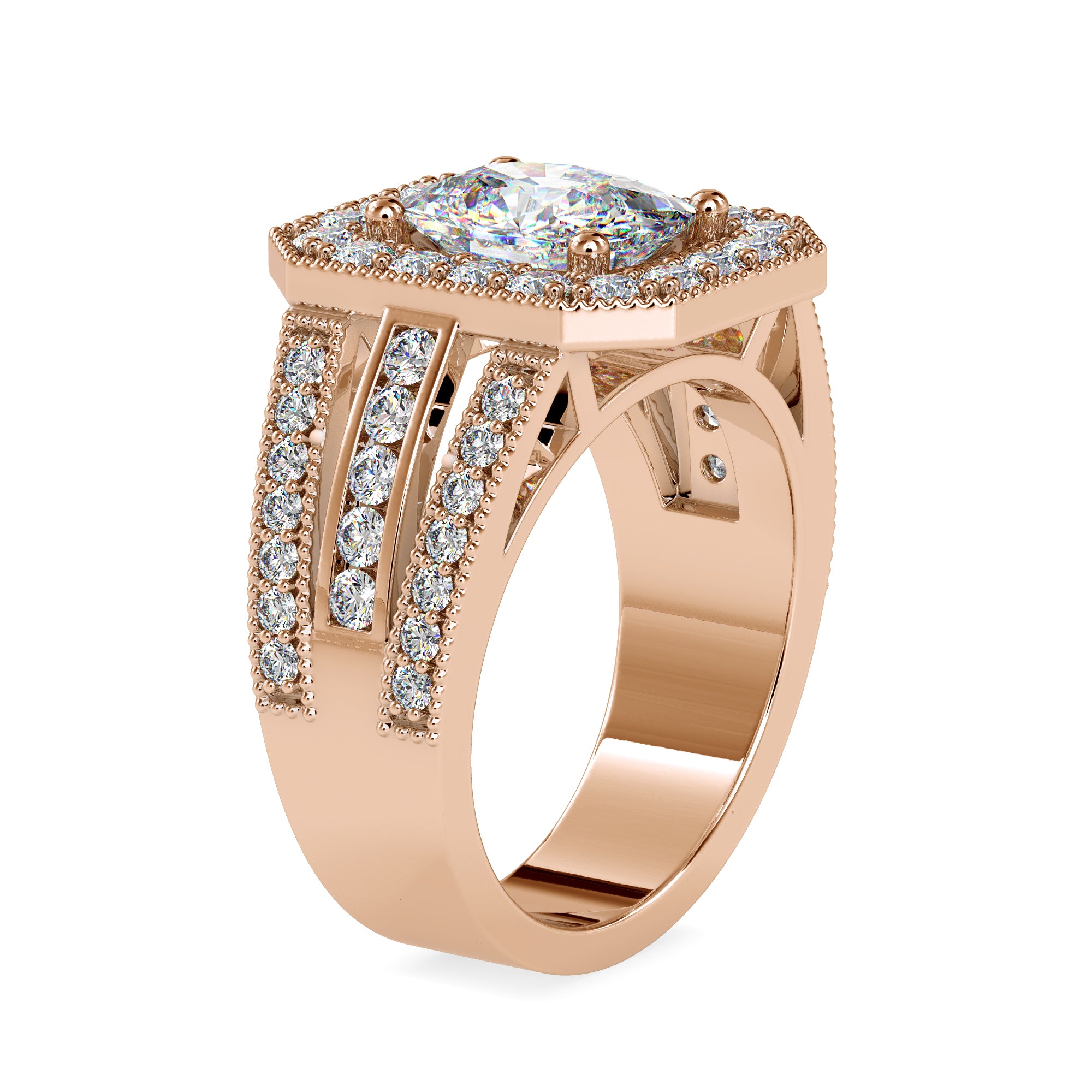 Timeless Halo Cushion Diamond Ring